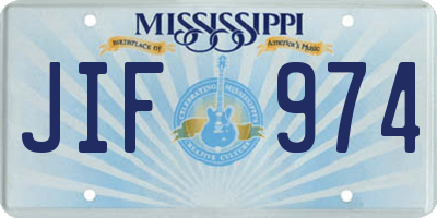 MS license plate JIF974
