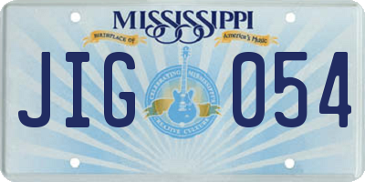 MS license plate JIG054