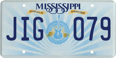 MS license plate JIG079