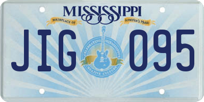 MS license plate JIG095