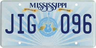 MS license plate JIG096