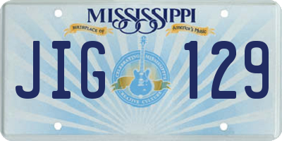 MS license plate JIG129