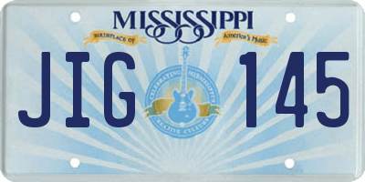 MS license plate JIG145
