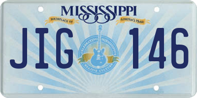 MS license plate JIG146