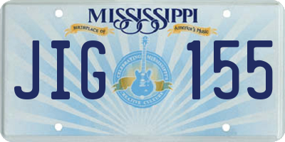 MS license plate JIG155