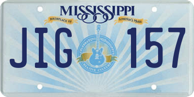 MS license plate JIG157