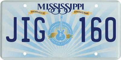 MS license plate JIG160