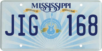 MS license plate JIG168