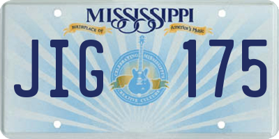 MS license plate JIG175