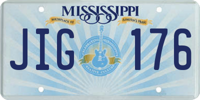MS license plate JIG176