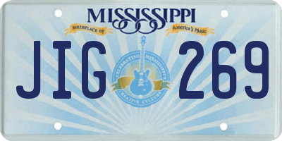 MS license plate JIG269