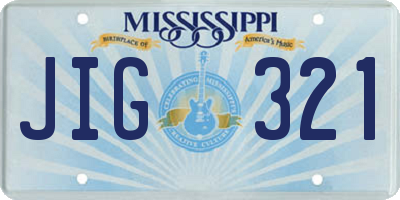 MS license plate JIG321