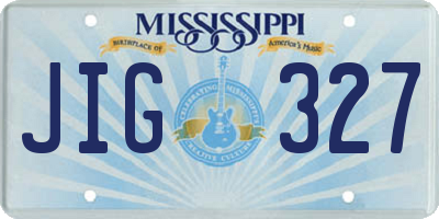 MS license plate JIG327