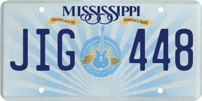 MS license plate JIG448