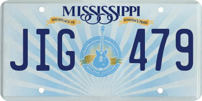 MS license plate JIG479