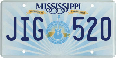 MS license plate JIG520