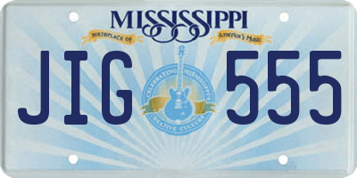 MS license plate JIG555