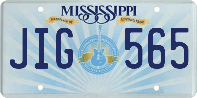 MS license plate JIG565