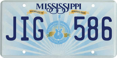 MS license plate JIG586