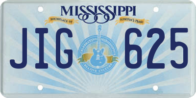 MS license plate JIG625