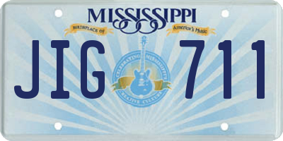 MS license plate JIG711