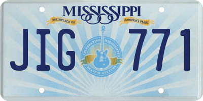 MS license plate JIG771