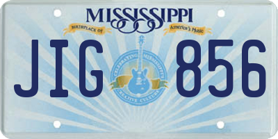 MS license plate JIG856
