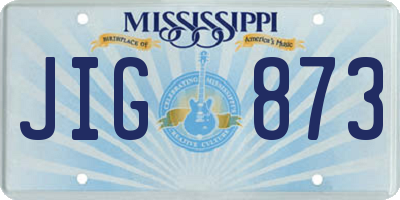 MS license plate JIG873