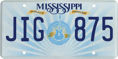 MS license plate JIG875