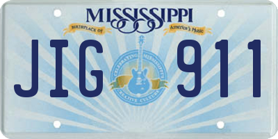 MS license plate JIG911