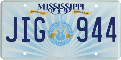MS license plate JIG944
