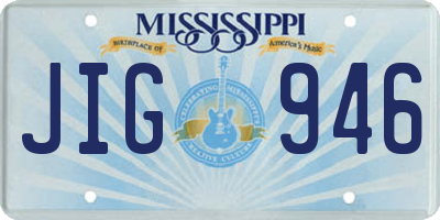 MS license plate JIG946