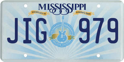 MS license plate JIG979