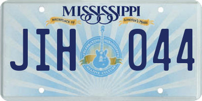 MS license plate JIH044
