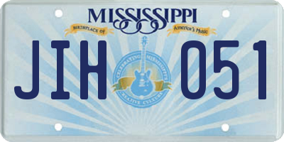 MS license plate JIH051
