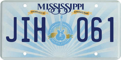 MS license plate JIH061