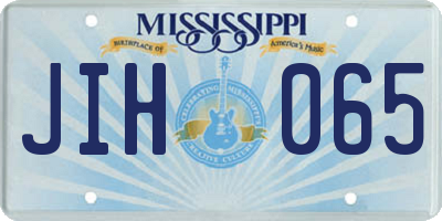 MS license plate JIH065