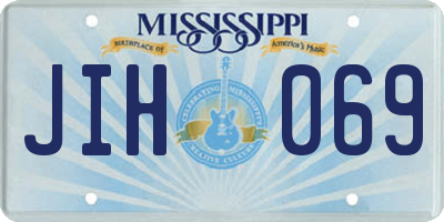 MS license plate JIH069