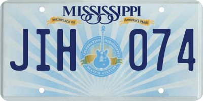 MS license plate JIH074