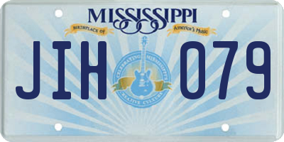 MS license plate JIH079