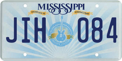 MS license plate JIH084