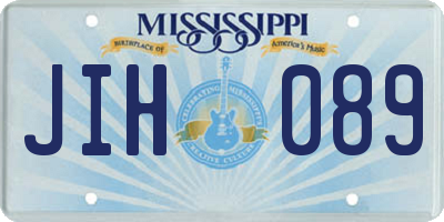 MS license plate JIH089