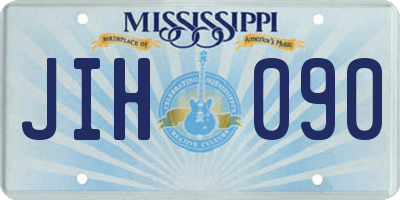 MS license plate JIH090
