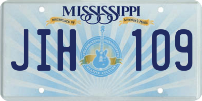 MS license plate JIH109