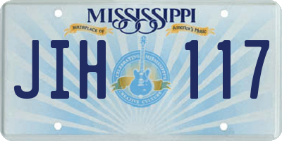 MS license plate JIH117
