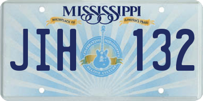 MS license plate JIH132