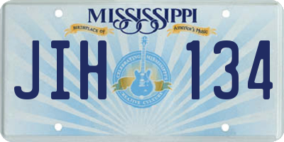 MS license plate JIH134