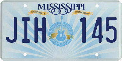 MS license plate JIH145