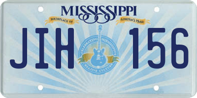 MS license plate JIH156