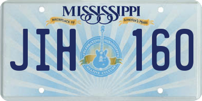 MS license plate JIH160